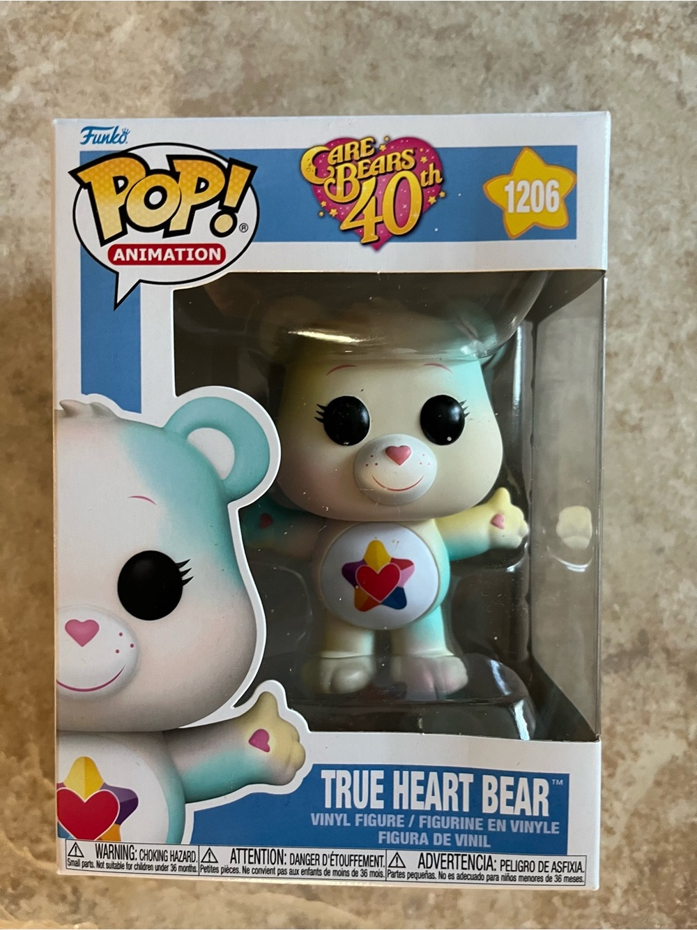 Funko Pop! True Heart Bear Vinyl Figure - White with Blue and Pastel Accents